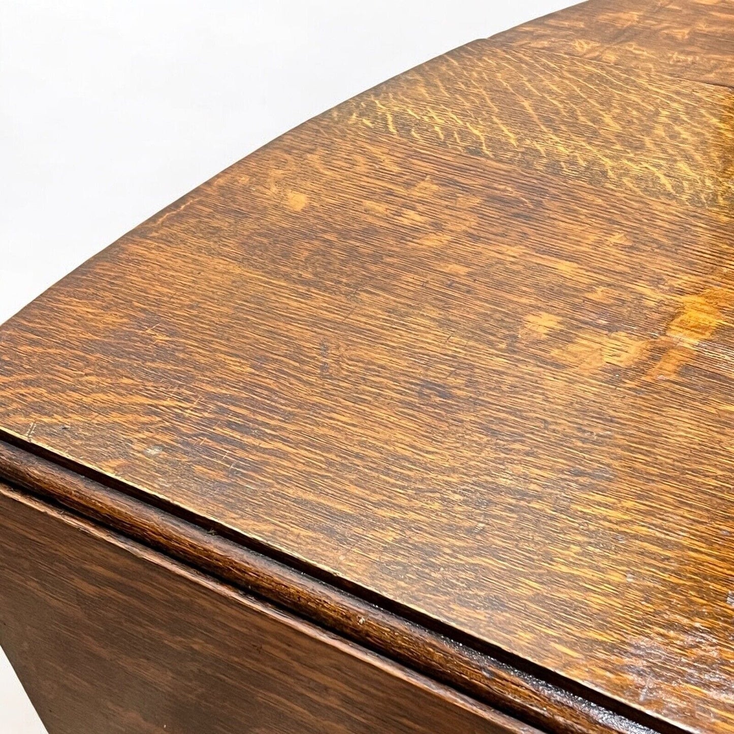 Antico tavolo consolle allungabile ovale con alette a bandelle in legno massello Categoria Tavoli - tavolinetti