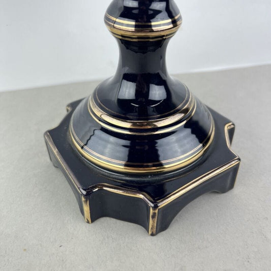 Antico Vaso in ceramica vintage blu cobalto e oro porta fiori anni 50 Firenze Categoria Ceramiche e Porcellane