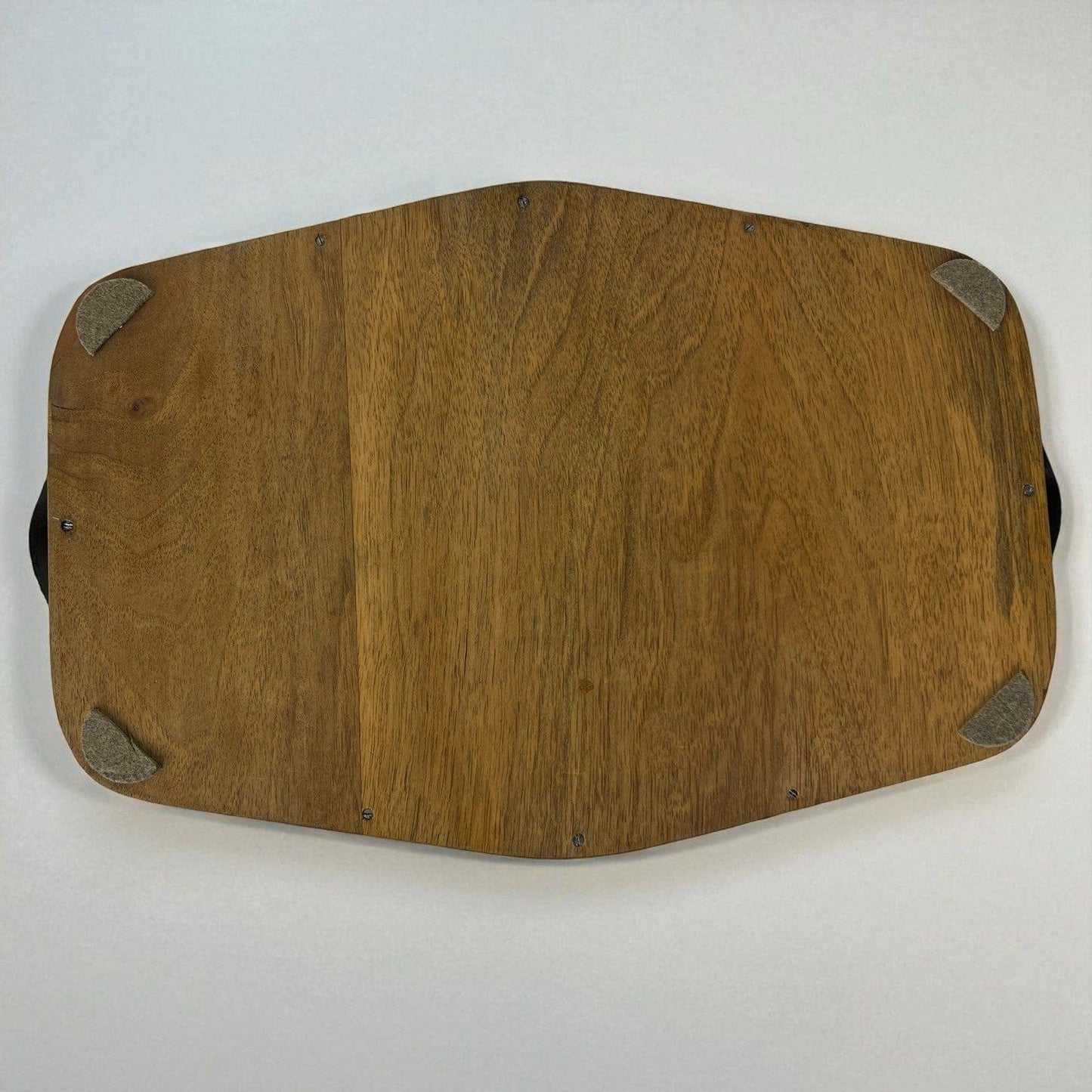 Antico vassoio in legno stile Deco vintage anni '40 vassoi da portata con manici Categoria Vassoi