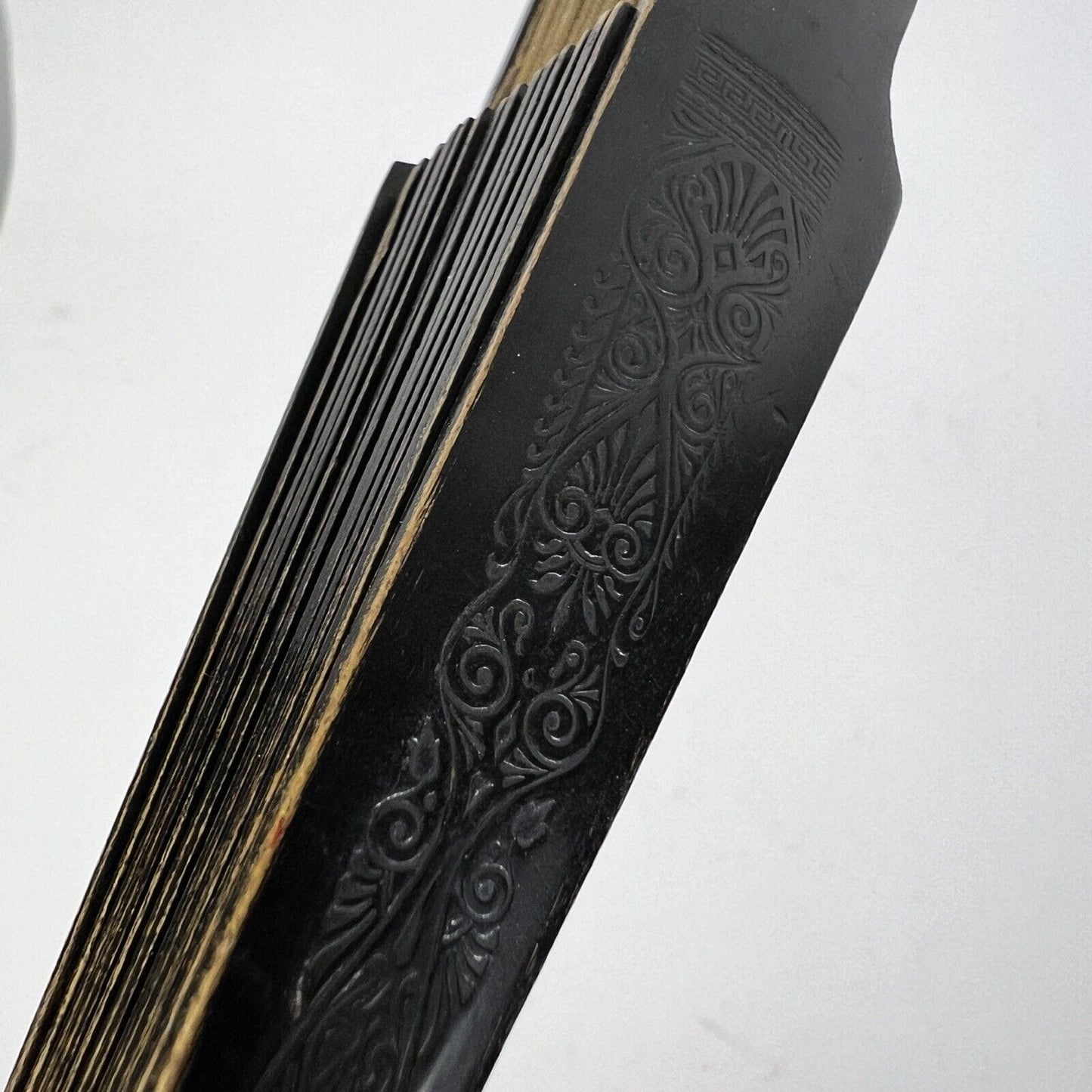 Antico Ventaglio vintage per signora in legno dipinto a mano firmato epoca 900 Categoria Ventagli