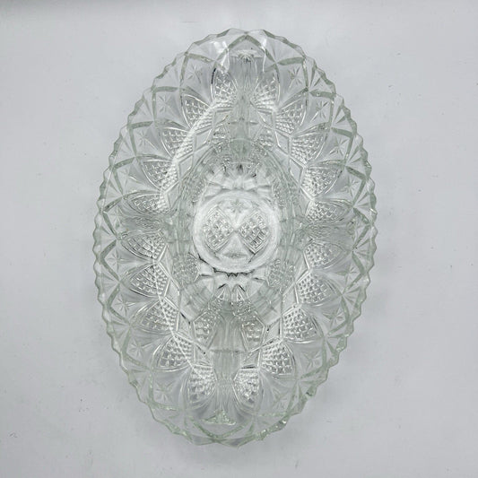 Antipastiera In Vetro Antica Piatto Per Antipasti Con 5 Divisori Centrotavola Categoria Vetri e Cristalli