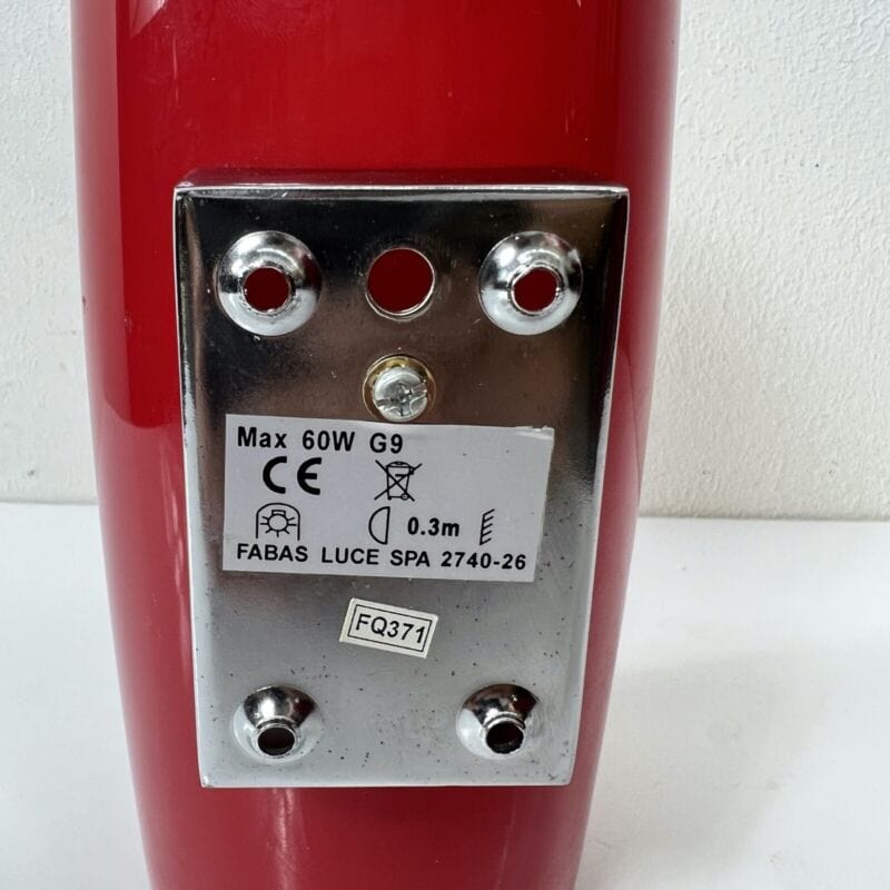 Applique Fabas Luce lampada da parete in vetro e cromo modernariato 2740 Rosso Categoria Lampade Appliques