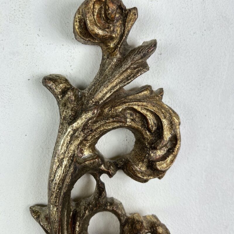 Applique stile barocco antico in legno dorato oro lampada da parete a due luci Categoria Lampade Appliques