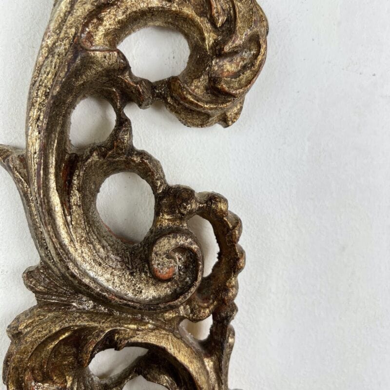Applique stile barocco antico in legno dorato oro lampada da parete a due luci Categoria Lampade Appliques
