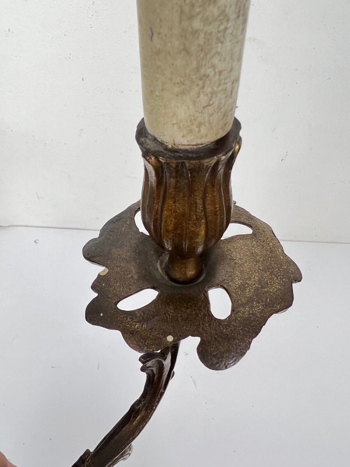 Applique vintage in ottone bronzo a tre fiamme luci Lampade stile antico parete Categoria Lampade Appliques