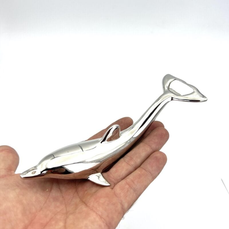 Apri bottiglia vintage in silver plate svita stappa tappi A forma di Delfino Categoria Cavatappi