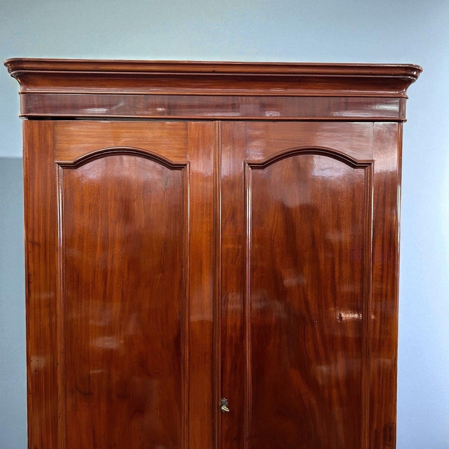 Armadio antico 800 Stipo Credenza Libreria due ante Vittoriana Inglese in Mogano Categoria Vetrine
