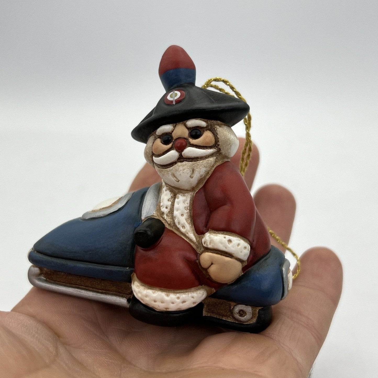 Babbo Natale su MotoSlitta THUN vintage Collezione Carabinieri Esercito Italiano Categoria Statuine