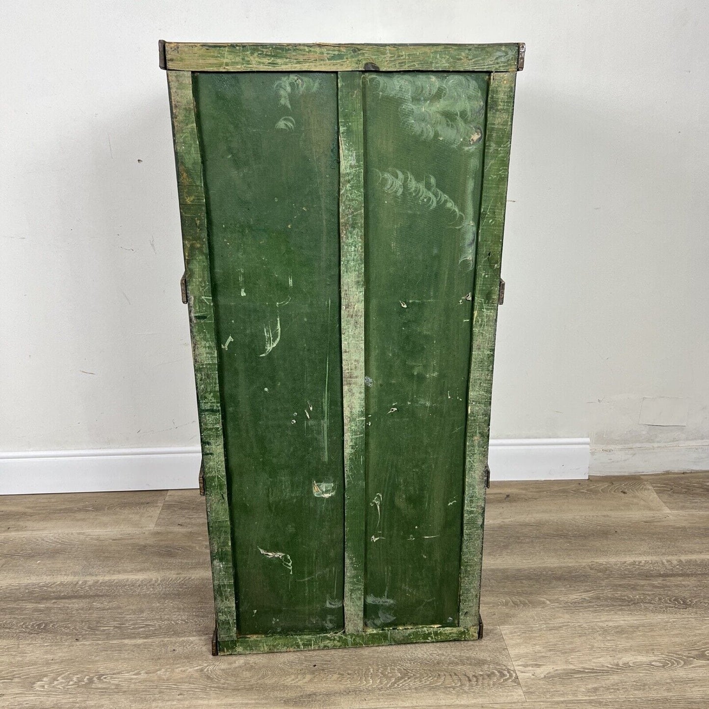 Baule antico in legno da viaggio Forziere Cassapanca 900 vintage Cassa verde Categoria Casse & Bauli