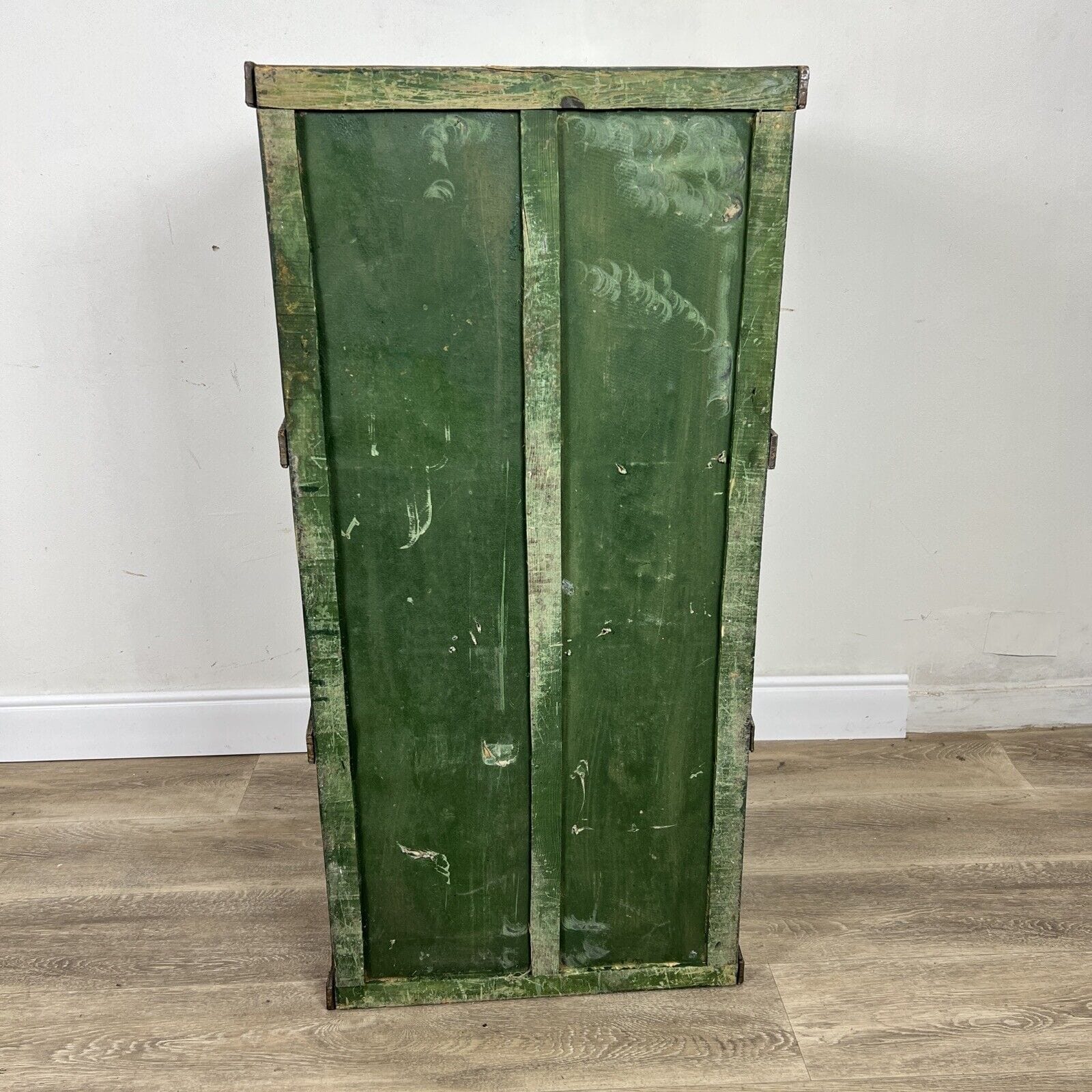 Baule antico in legno da viaggio Forziere Cassapanca 900 vintage Cassa verde Categoria  Casse & Bauli