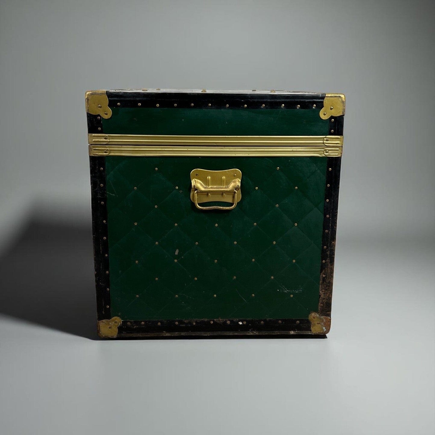 Baule antico in legno da viaggio Forziere Cassapanca Cassa corredo 900 verde Categoria Casse & Bauli