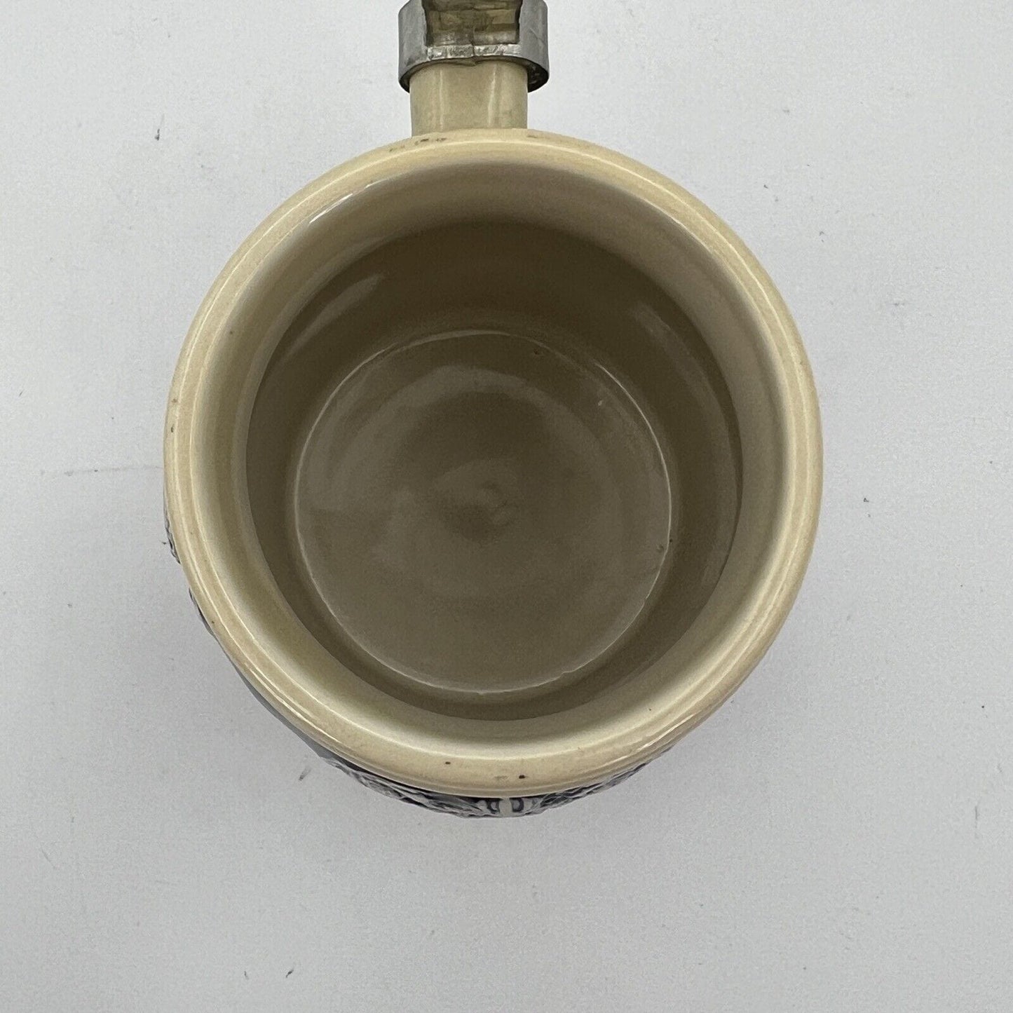 Boccale da birra in ceramica Austria vintage con coperchio in peltro bicchiere Categoria Boccali