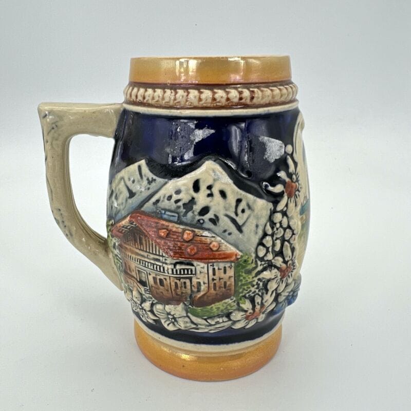 Boccale da birra in ceramica portapenne vintage Municipio Vienna Rathaus Wien Categoria  Boccali