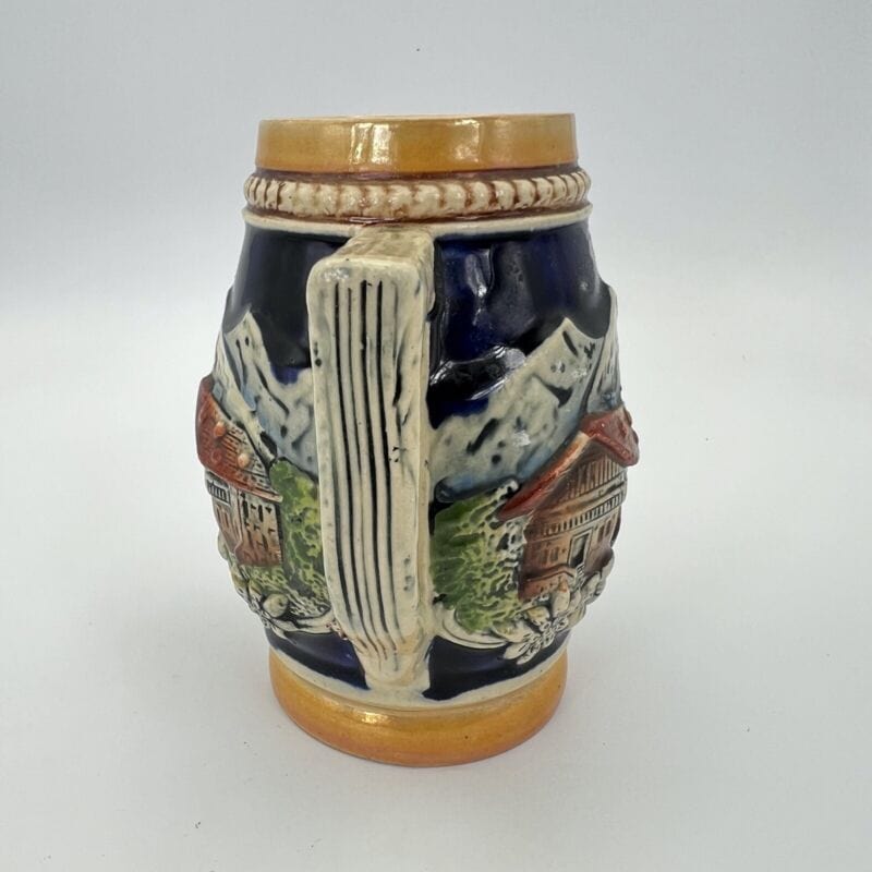 Boccale da birra in ceramica portapenne vintage Municipio Vienna Rathaus Wien Categoria  Boccali