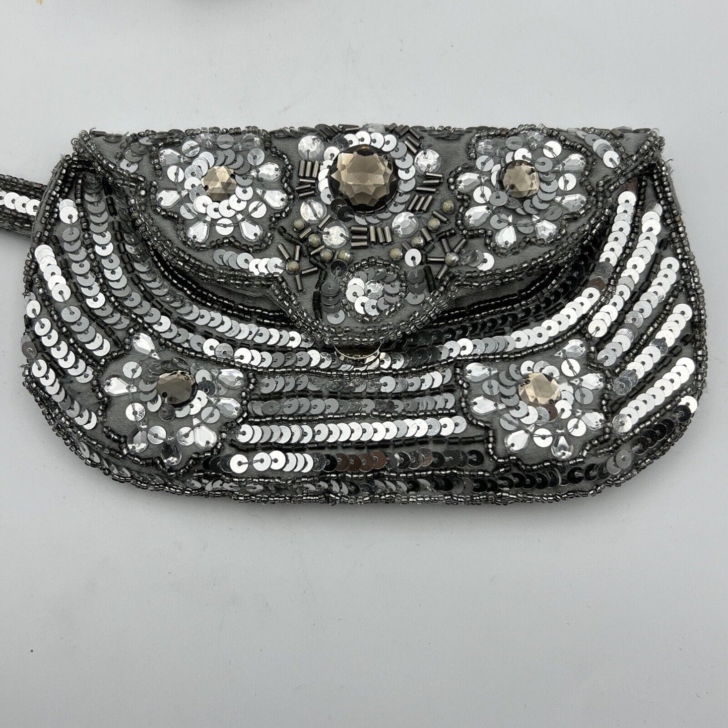 Borsetta pochette Clutch Antica Vintage da sera con paillettes stile Art Deco Categoria Borse Scialli & Foulard