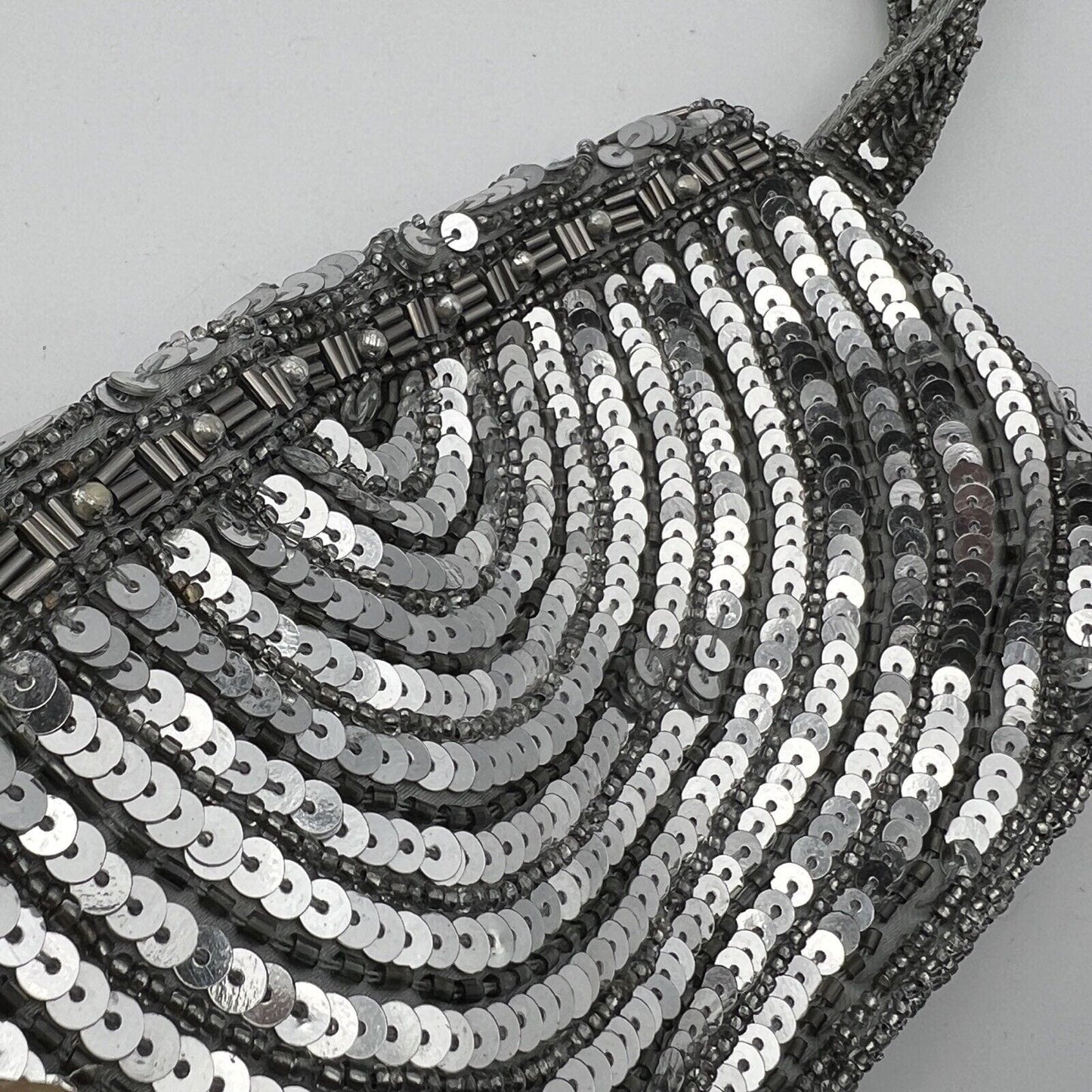 Borsetta pochette Clutch Antica Vintage da sera con paillettes stile Art Deco Categoria Borse Scialli & Foulard