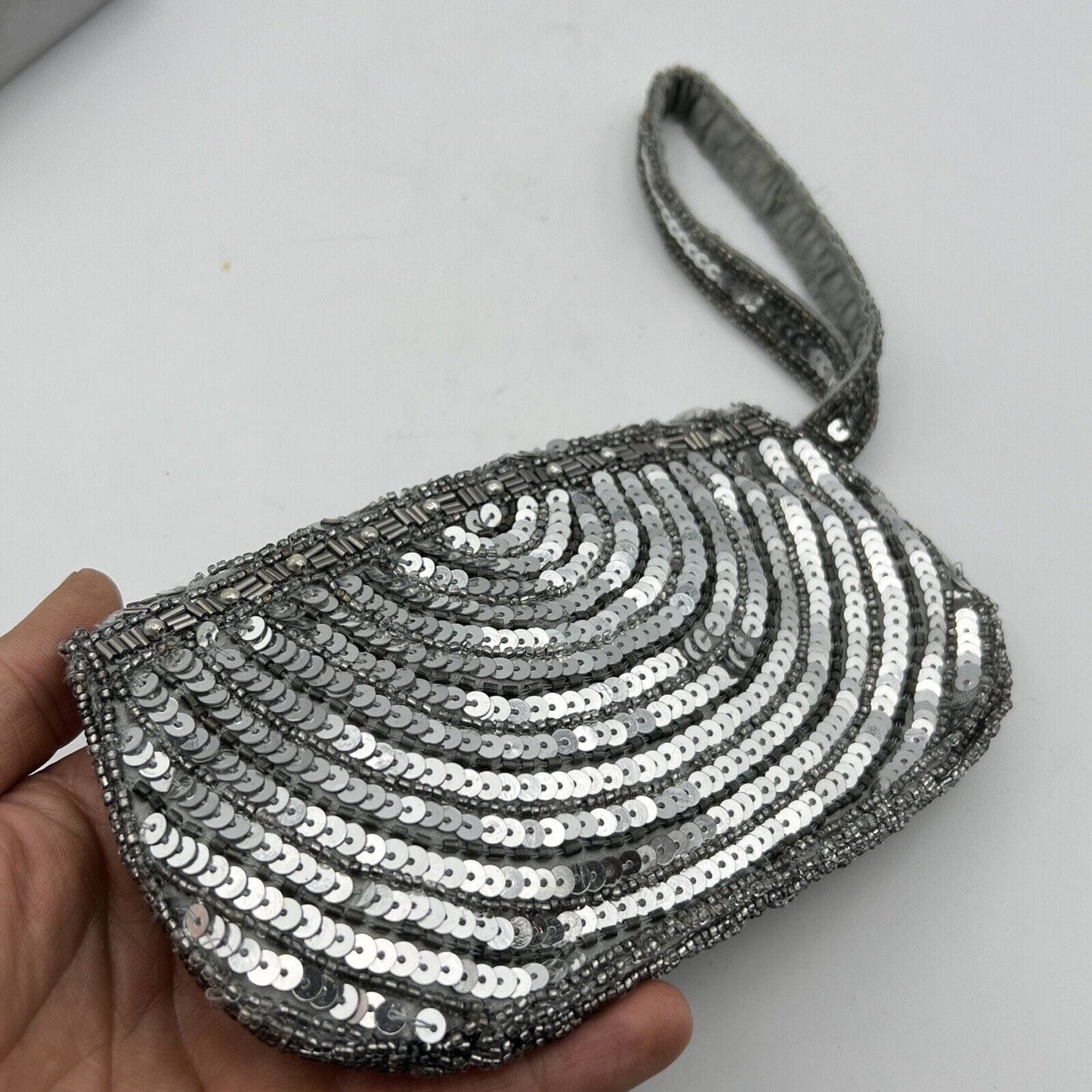 Borsetta pochette Clutch Antica Vintage da sera con paillettes stile Art Deco Categoria Borse Scialli & Foulard