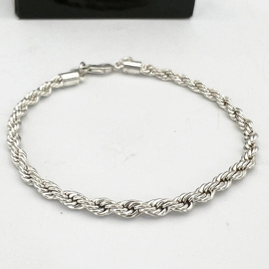 Bracciale da donna in argento 925 braccialetto catena vintage a torchon anni 90 Categoria Bigiotteria & Accessori