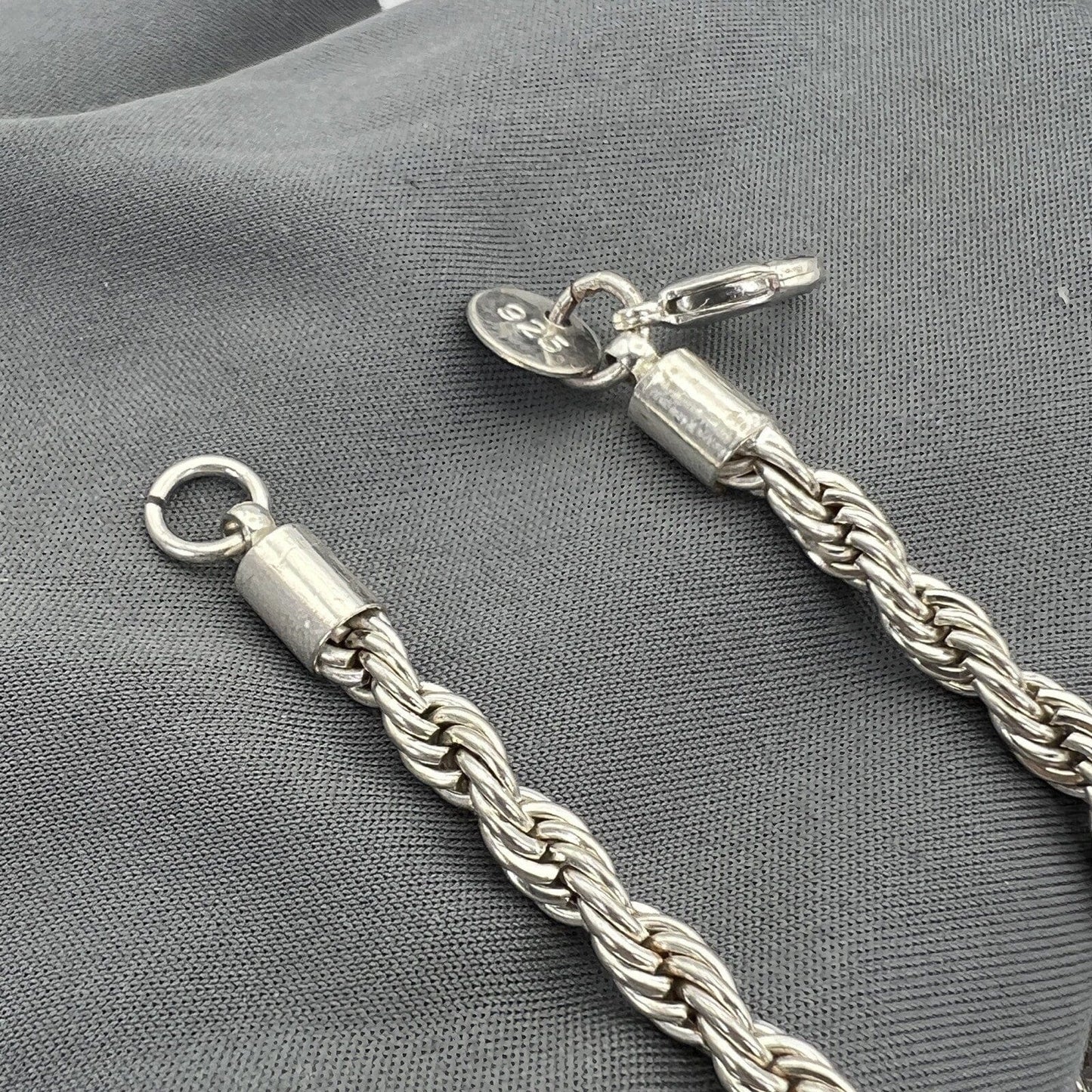 Bracciale da donna in argento 925 braccialetto catena vintage a torchon anni 90 Categoria Bigiotteria & Accessori