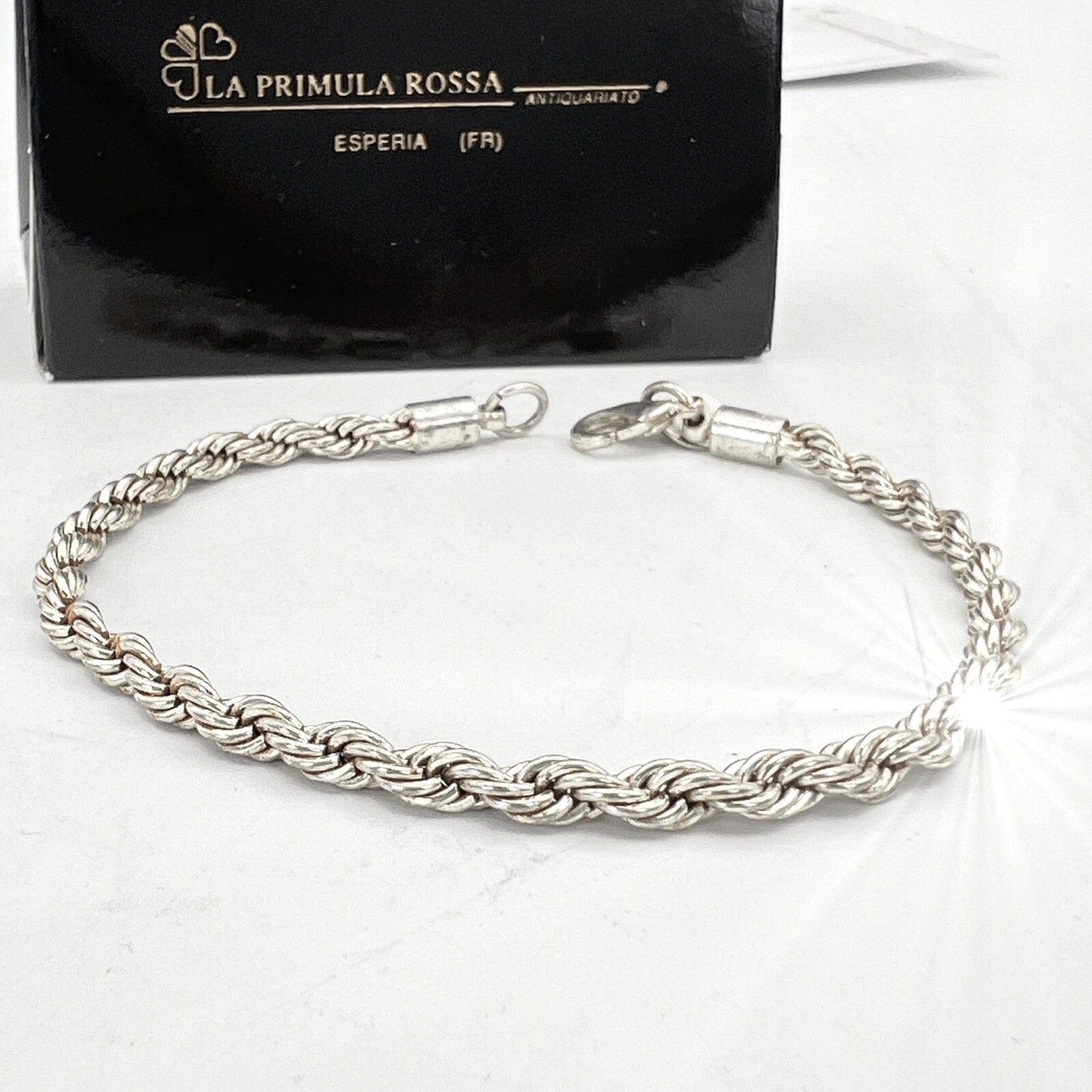 Bracciale da donna in argento 925 braccialetto catena vintage a torchon anni 90 Categoria Bigiotteria & Accessori