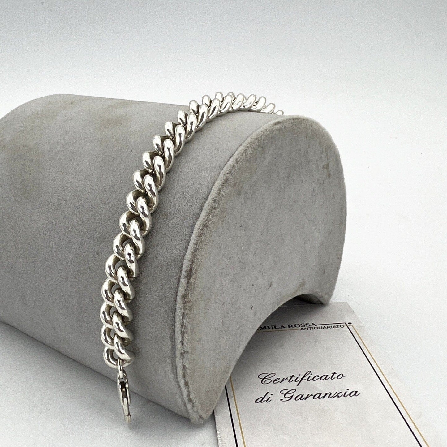 Bracciale da donna in argento massiccio sterling 925 braccialetto catena vintage Categoria Bigiotteria & Accessori