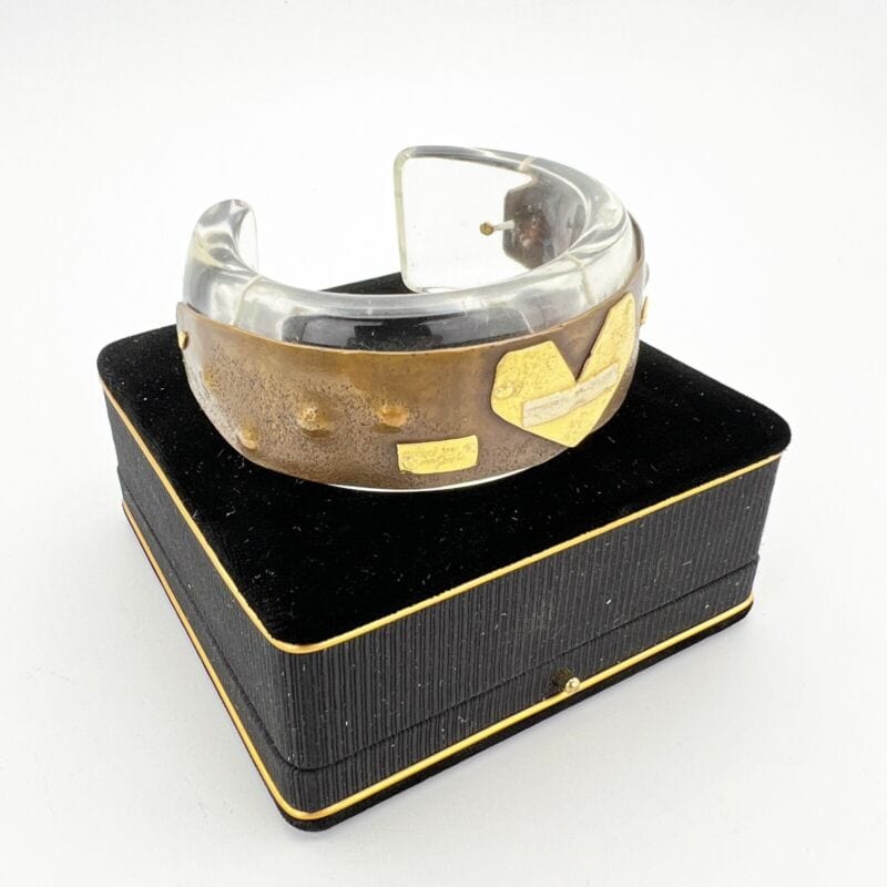 Bracciale da donna in Oro 750 braccialetto a fascia polsiera rigido Pilgio 1985 Categoria Bigiotteria & Accessori