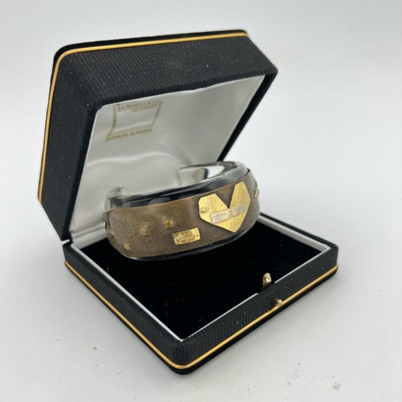 Bracciale da donna in Oro 750 braccialetto a fascia polsiera rigido Pilgio 1985 Categoria Bigiotteria & Accessori