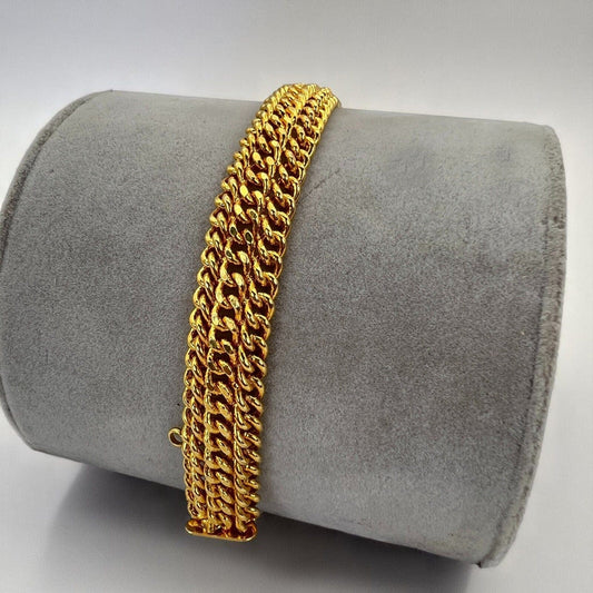 Bracciale da donna in Oro Giallo Placcato braccialetto fascia morbida Vintage Categoria Bigiotteria & Accessori