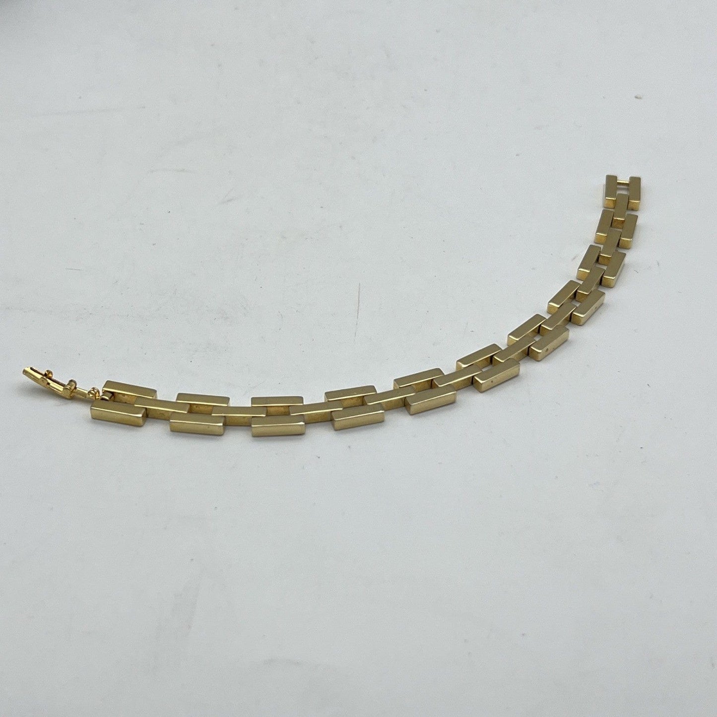 Bracciale da donna in Oro Placcato 18 KT braccialetto maglie quadrate Vintage Categoria Bigiotteria & Accessori
