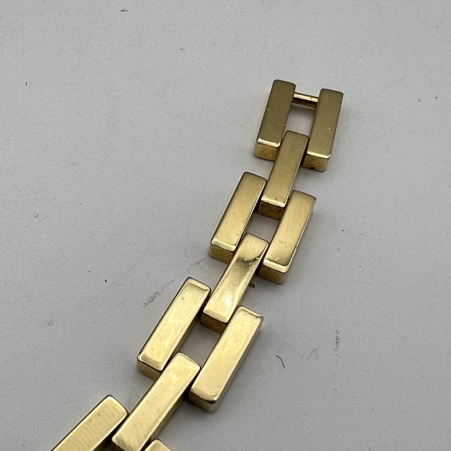 Bracciale da donna in Oro Placcato 18 KT braccialetto maglie quadrate Vintage Categoria Bigiotteria & Accessori