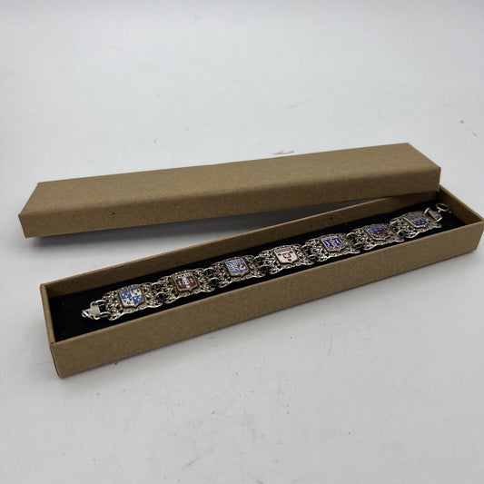 Bracciale da donna Vintage Braccialetto Francese Francia Araldico con Scudi Categoria Bigiotteria & Accessori