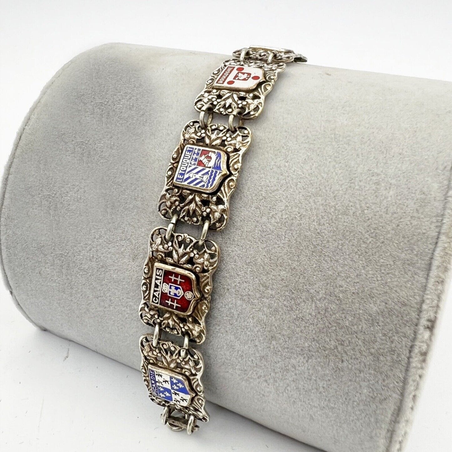 Bracciale da donna Vintage Braccialetto Francese Francia Araldico con Scudi Categoria Bigiotteria & Accessori