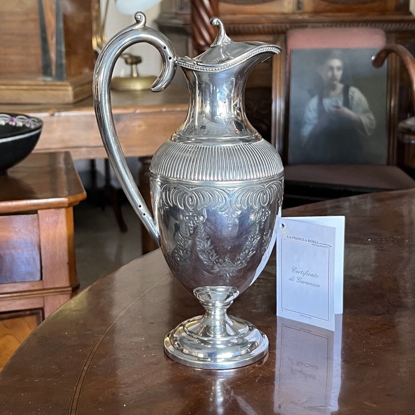 Brocca caraffa antica in argento sheffield silver plated Versatoio d'epoca 800 Categoria Brocche