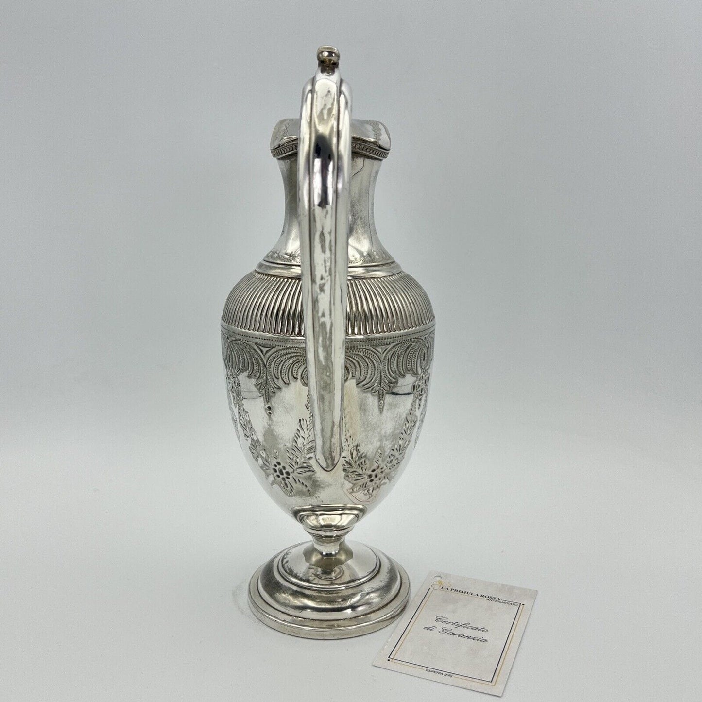 Brocca caraffa antica in argento sheffield silver plated Versatoio d'epoca 800 Categoria Brocche