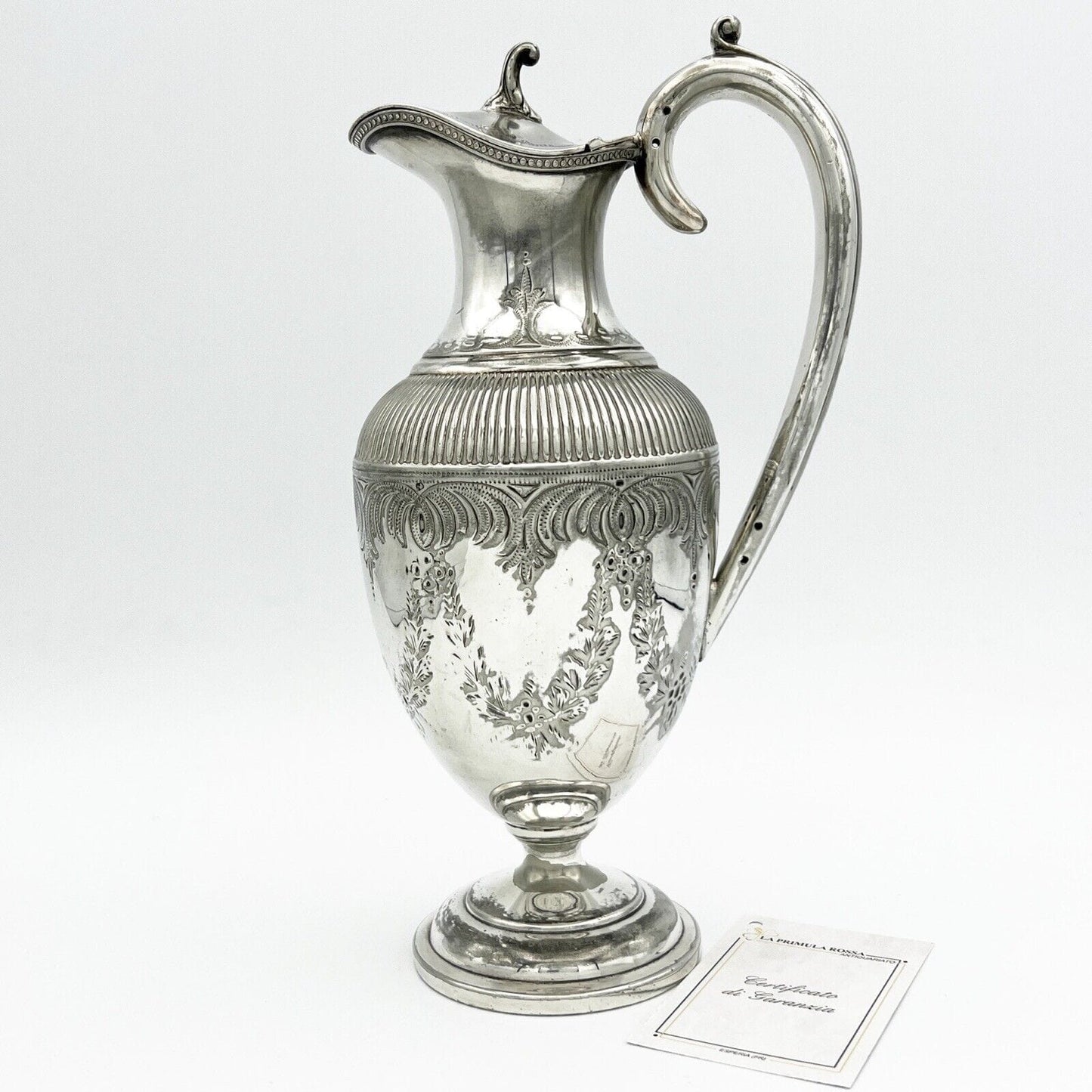 Brocca caraffa antica in argento sheffield silver plated Versatoio d'epoca 800 Categoria Brocche