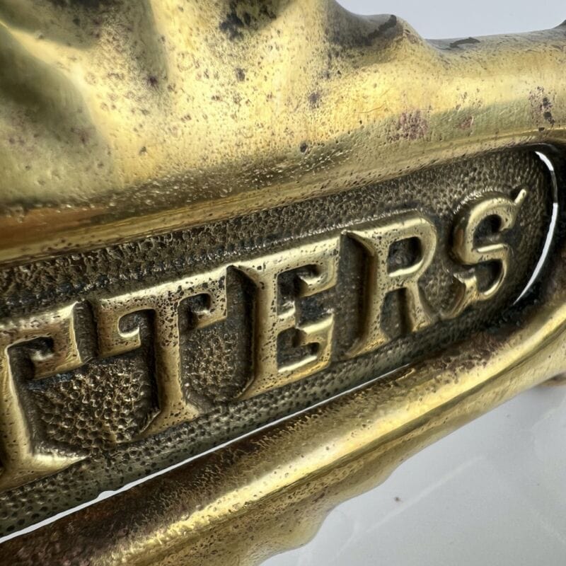 Buca delle Lettere Posta Placca con Sportellino Cassetta Maniglia porta Antica Categoria Restauro