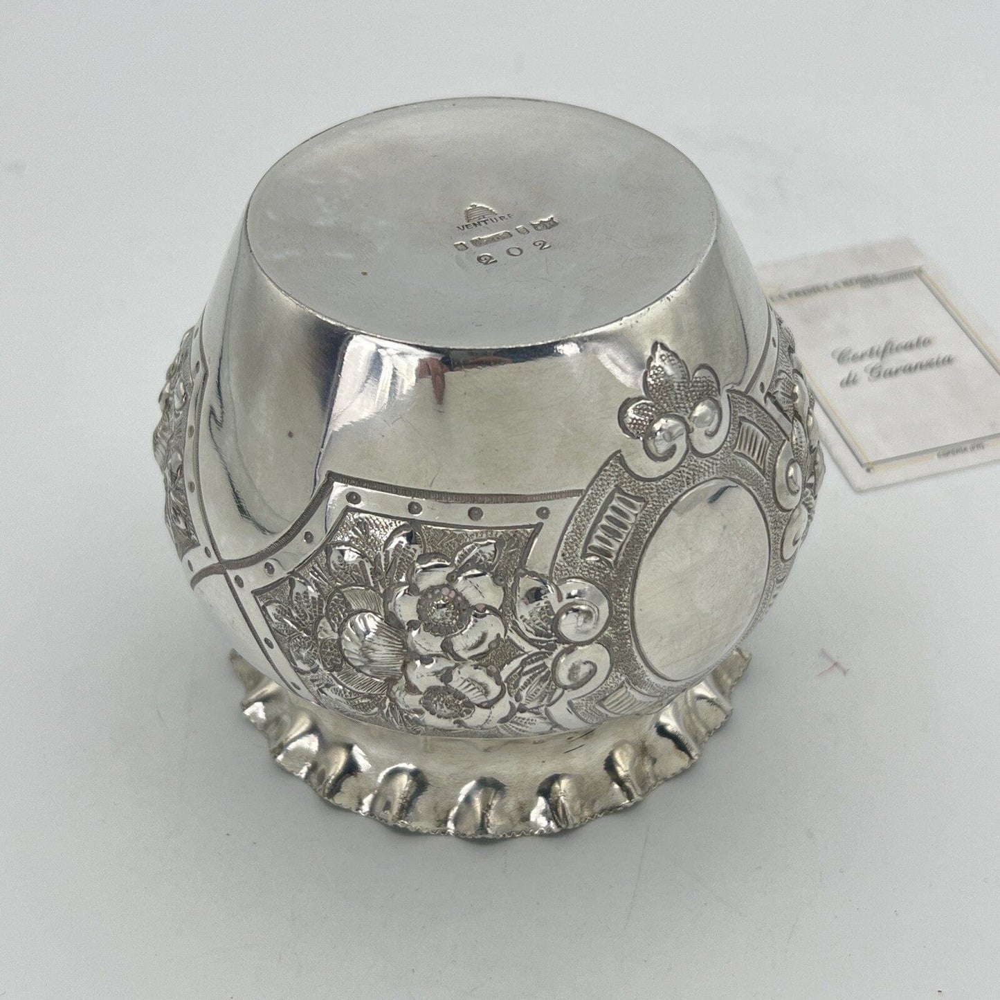 Cache pot antico in argento sheffield silver plated vasetto portafiori vaso 800 Categoria Sheffield & Argento