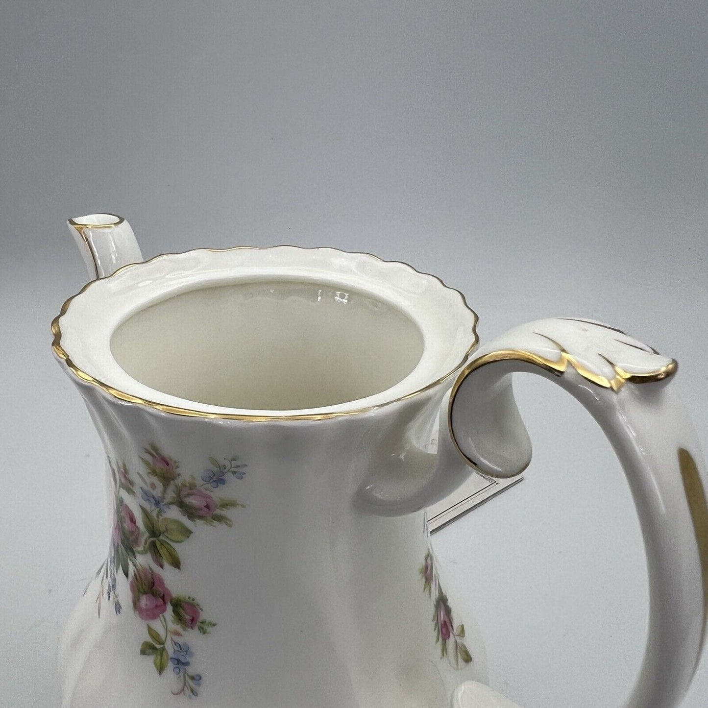 Caffettiera in porcellana Royal Albert Moss Rose 1956 Teiera Inglese con Rose Categoria Servizio tazze - Tazze