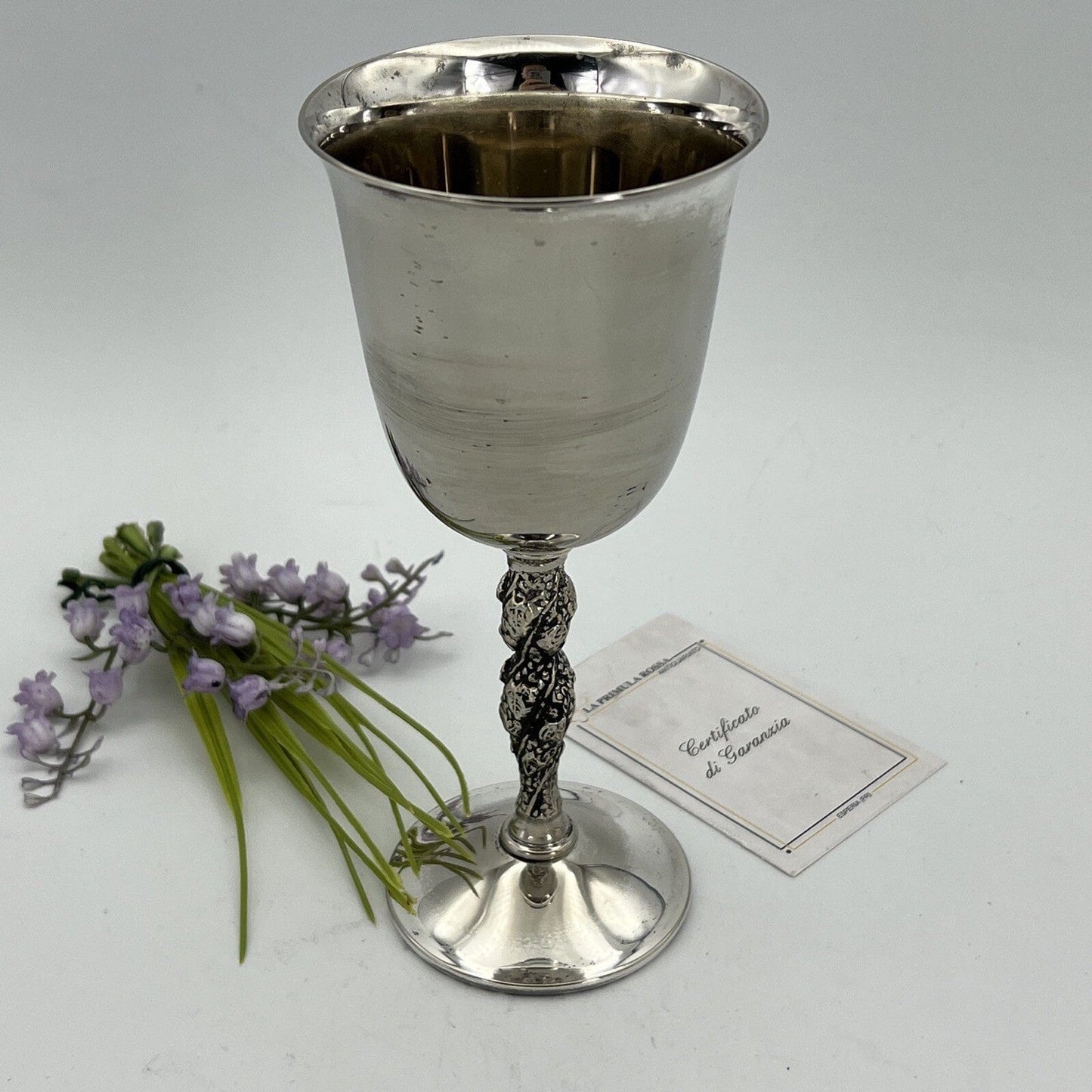 Calice in Argento Placcato Bicchiere per da vino Silver Plated Retrò Vintage Categoria Sheffield & Argento