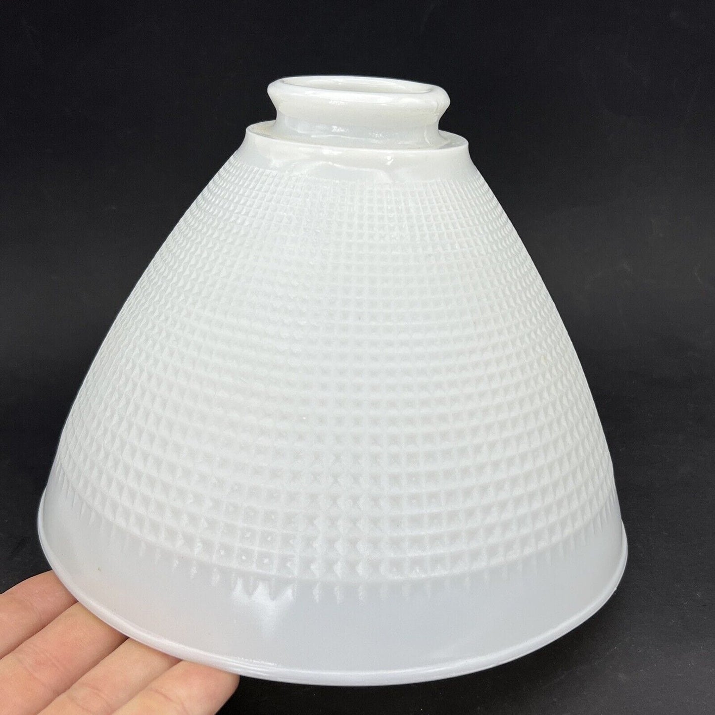 Campana paralume boccia in vetro lattimo ricambio per lampadario Vintage Anni 40 Categoria Lampade Appliques
