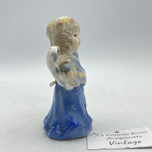 Campanella da collezione Angelo Musicante in ceramica Vintage Statuina Putto Categoria Quadri