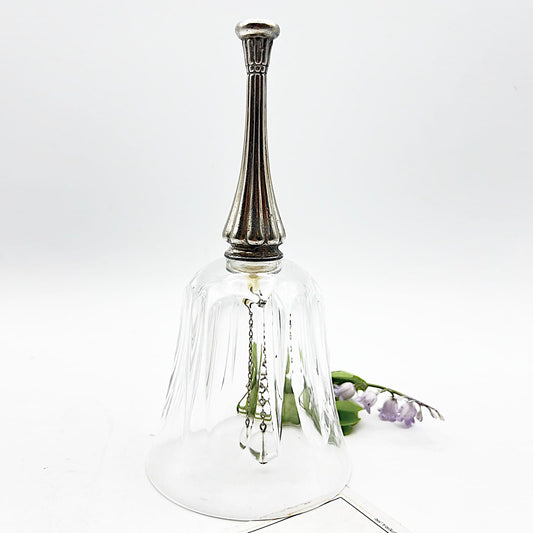 Campanella vintage in vetro e silver plated campana decorativa da tavolo Categoria Campane - Campanelle