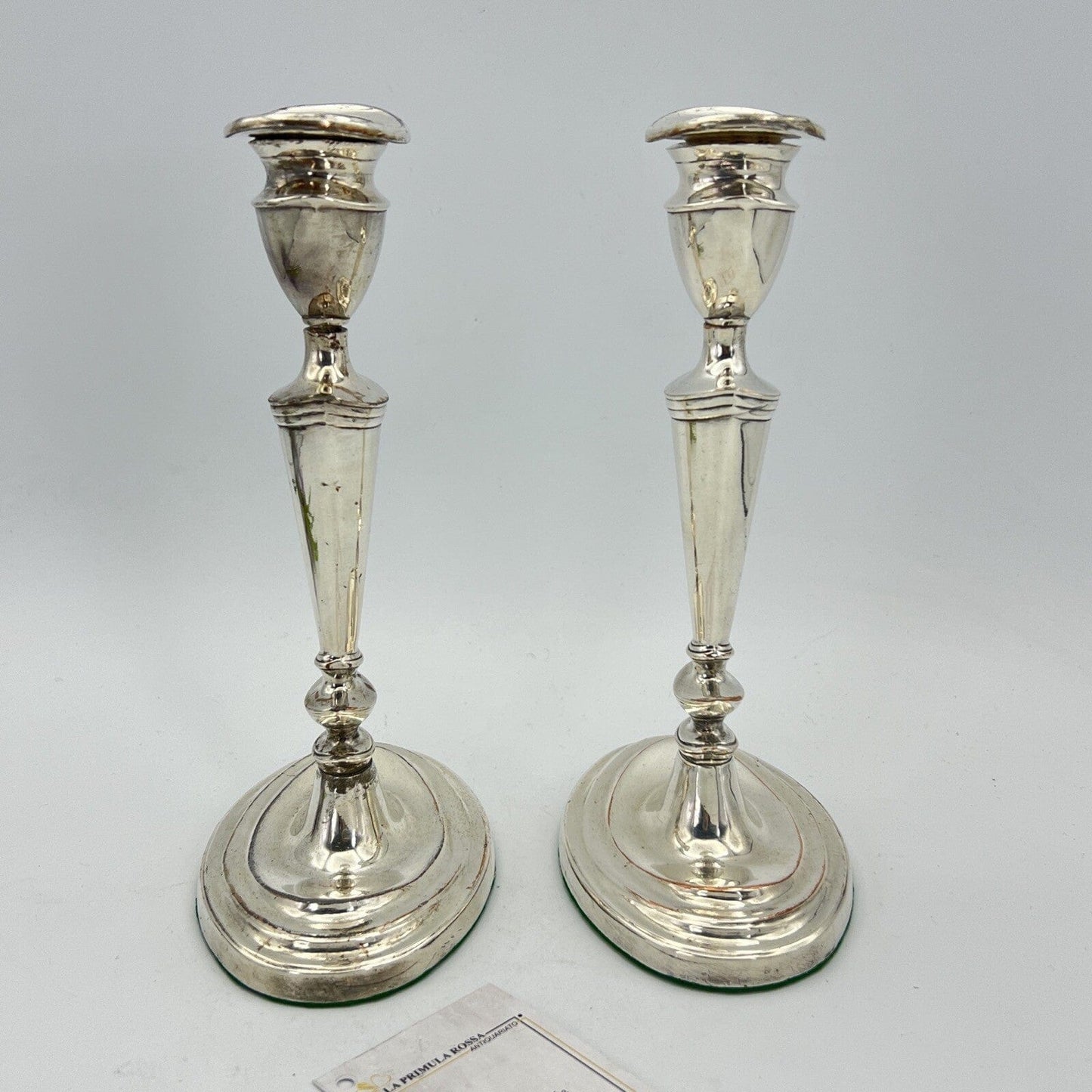 Candelabro antico in argento Silver Plated Coppia candelieri portacandela Categoria Sheffield & Argento