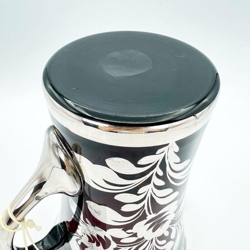 Caraffa Brocca Vaso in vetro di murano soffiato e argento liberty deco italia Categoria Vetri e Cristalli