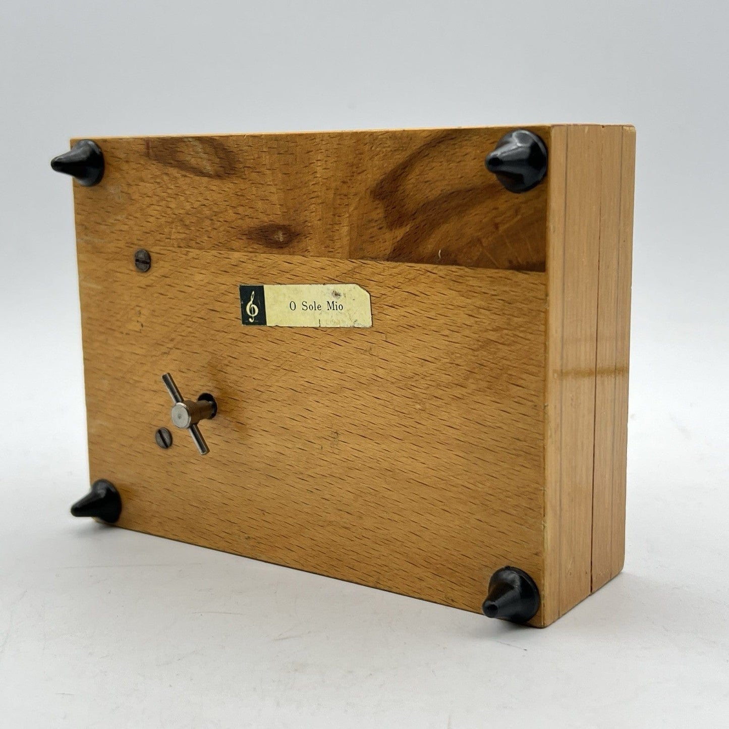 Carillon vintage antico in legno scatola portagioie cofanetto anni 60 O Sole Mio Categoria Carillon
