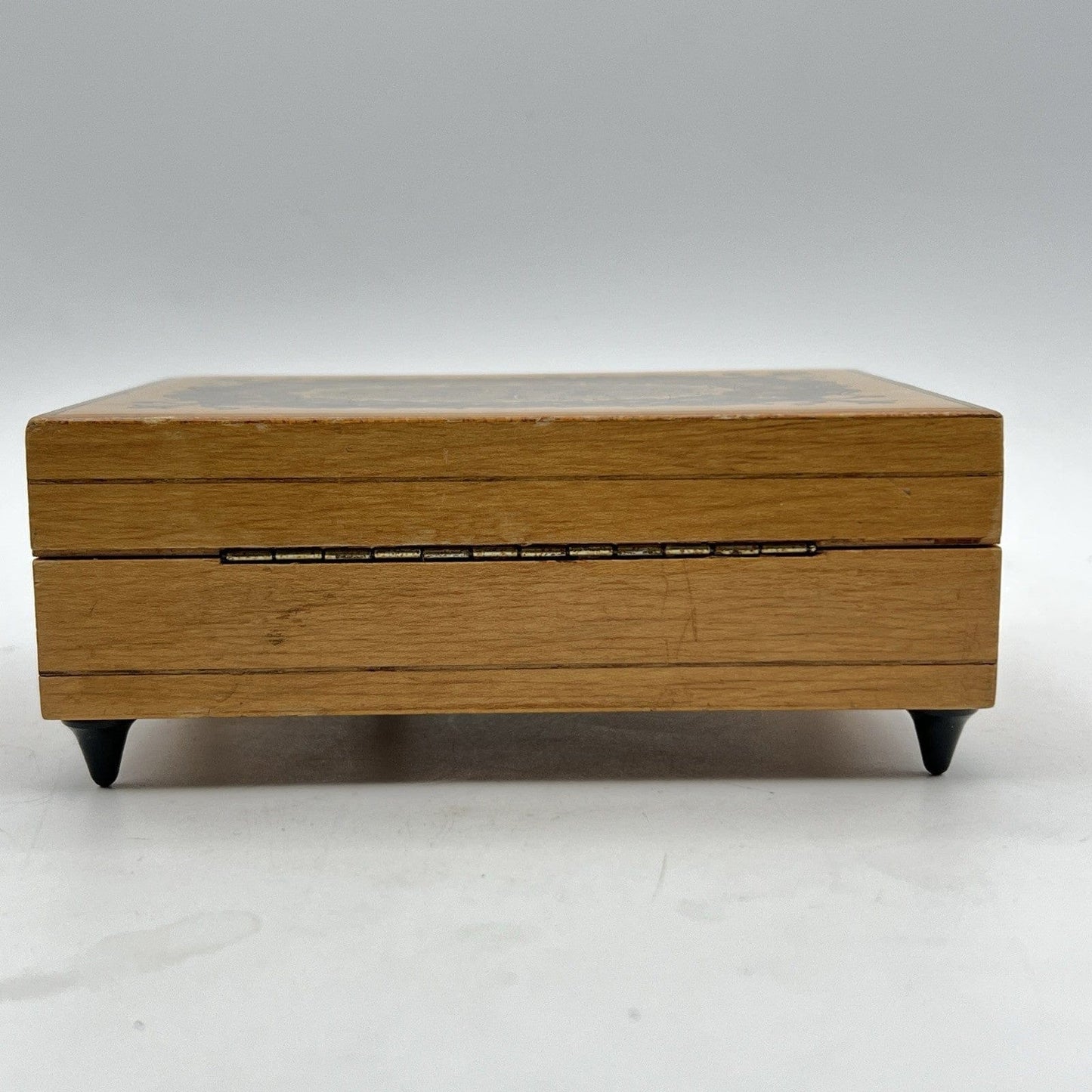 Carillon vintage antico in legno scatola portagioie cofanetto anni 60 O Sole Mio Categoria Carillon