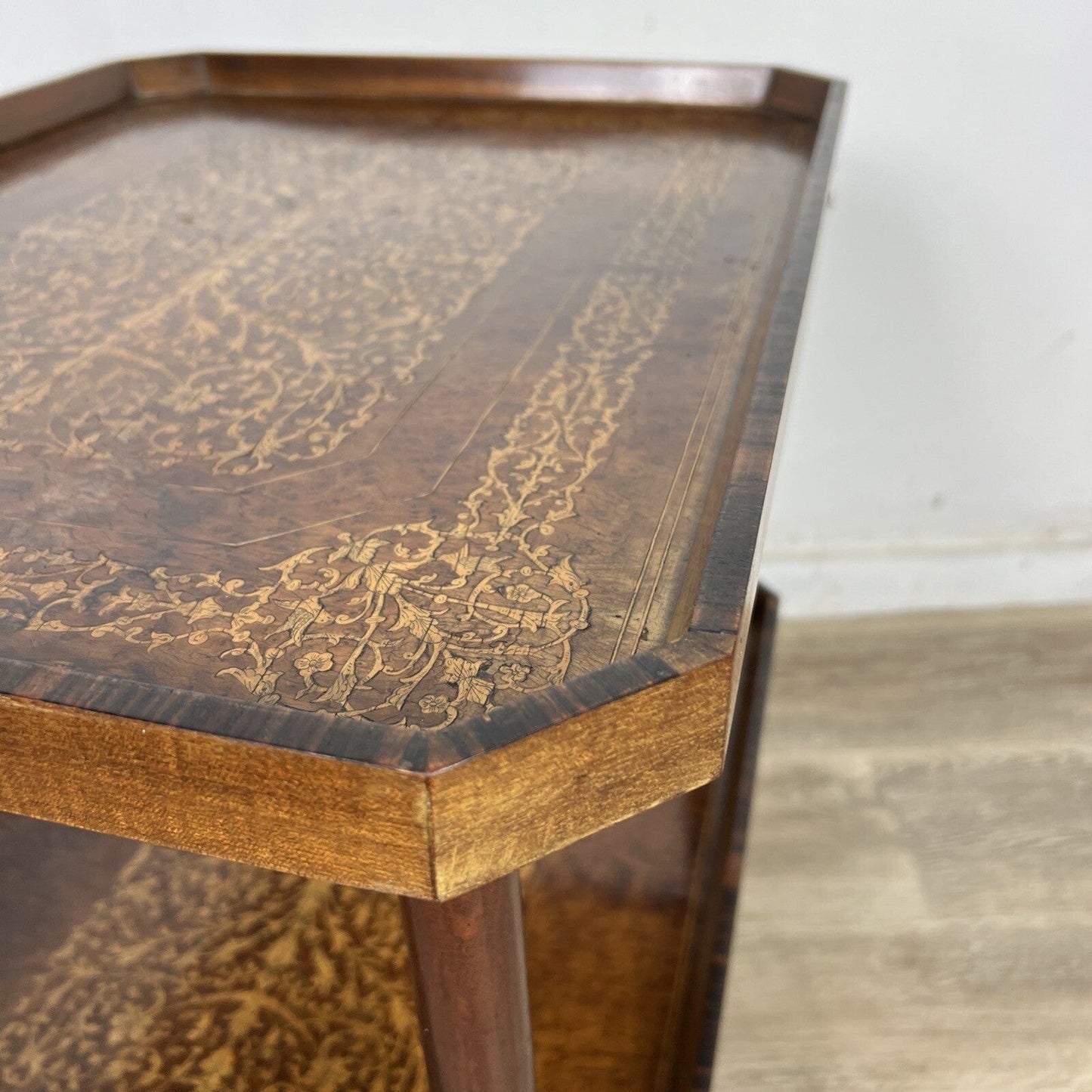Carrello Bar Antico in Legno Portavivande Vintage Sorrentino Tavolino Intarsi Categoria Carrelli