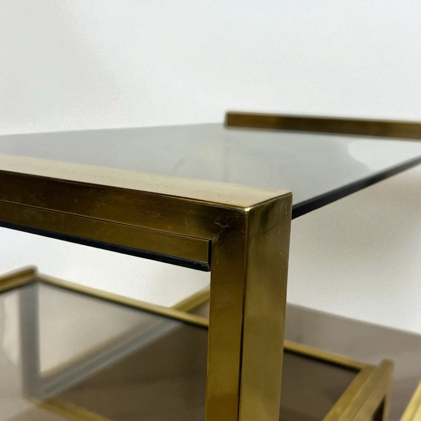 Carrello Bar antico in Ottone portavivande vintage di design vetro anni 70 Rega Categoria Carrelli