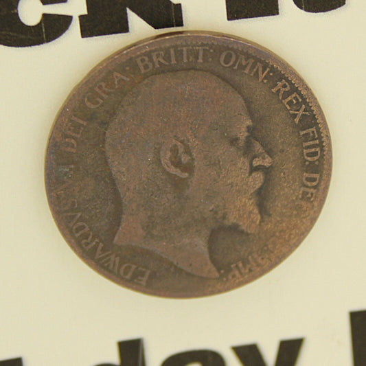 CARTOLINA INGLESE VINTAGE DI BUONA FORTUNA CON MONETA ANTICA PENNY DA COLLEZIONE Categoria Collezionismo:Cartoline:Tematiche:Augurali