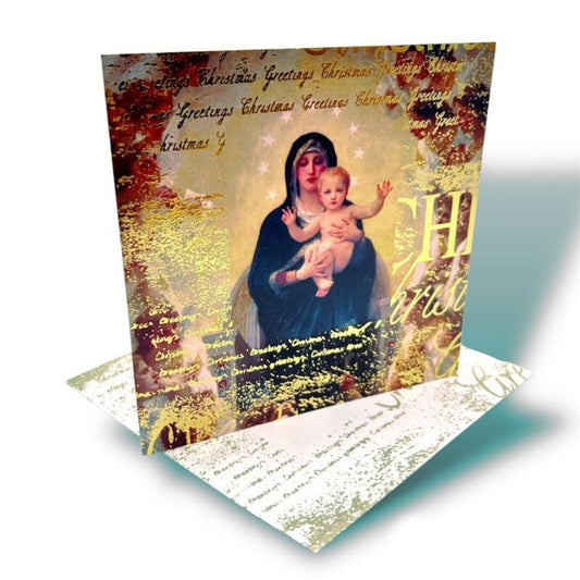 Cartoline di Buon Natale Vintage 1990 Natalizie Inglesi Madonna con Bambino Categoria Collezionismo:Cartoline:Tematiche:Augurali